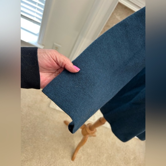 Women's J Jill Oversized Blue Turtleneck Sweater - Picture 3 of 6